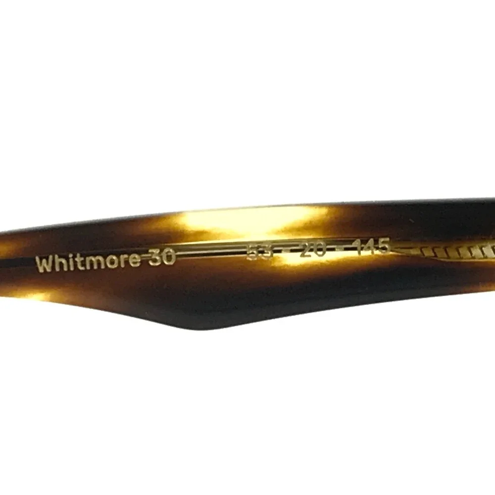 Article One Eyeglasses Frames Whitmore 30 Black Yellow Striped Horn 53-20-145